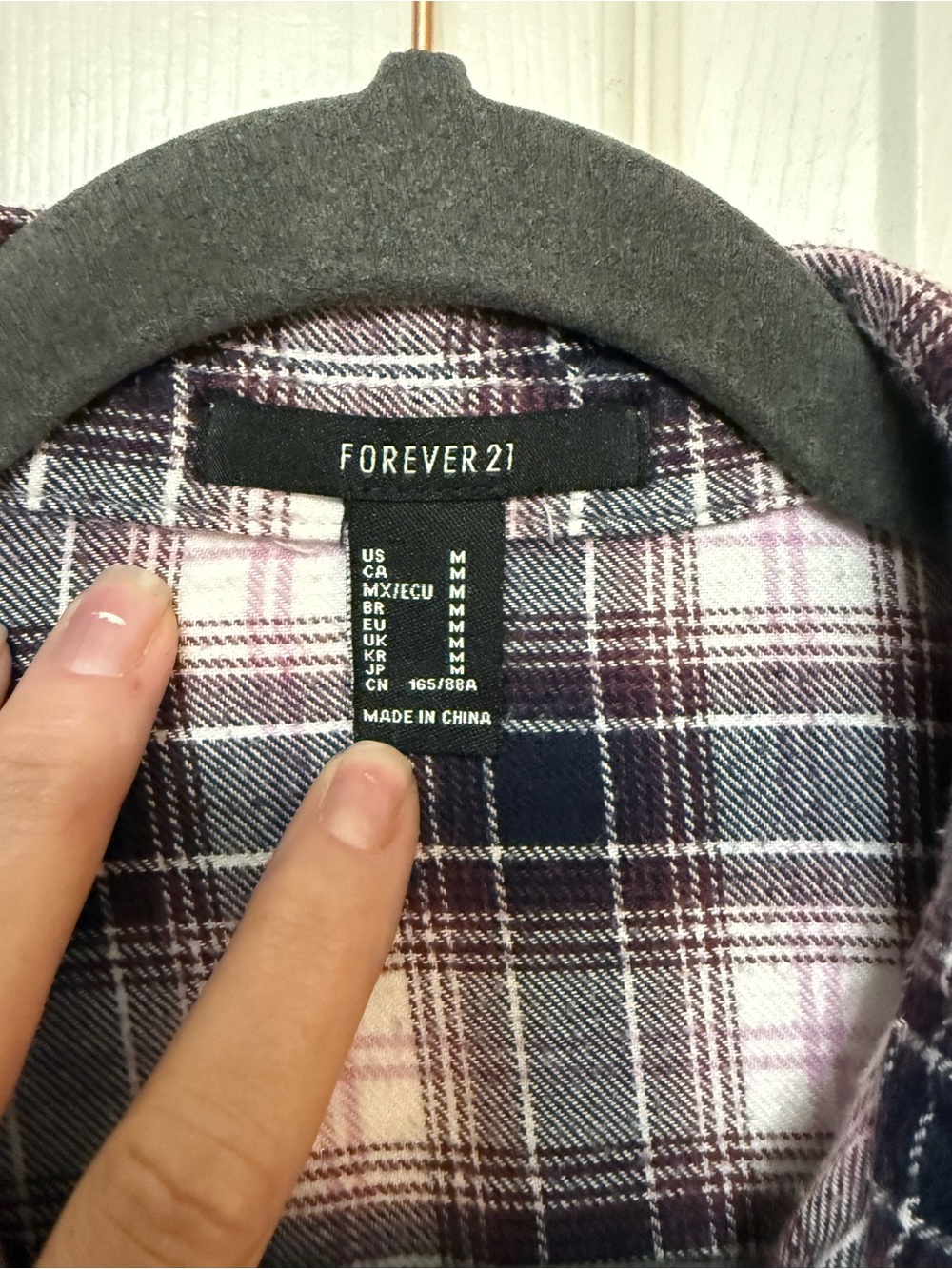Forever 21 Black and Pink Plaid Button-Down Shirt - Picture 3 of 4